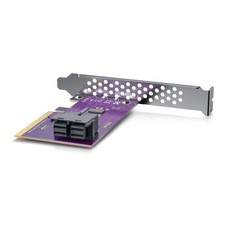 Dual Port U.2 NVMe SSD PCIe 3.0 X8 Adapter Card with SFF-8643 SAS Connector W...
