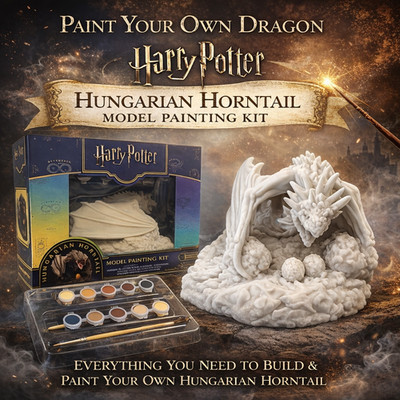 Harry Potter Ungarischer Hornschwanzdrache Paint Your Own Model Figur & Farben Set