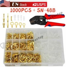 1000Pcs Assortment Spade Male Female Terminals Electrical Wire Crimp Connectors