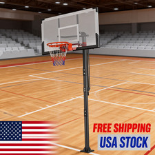 52 In ground Basketball Hoop 7-10FT Basketball Goal System One Handed Adjustbale