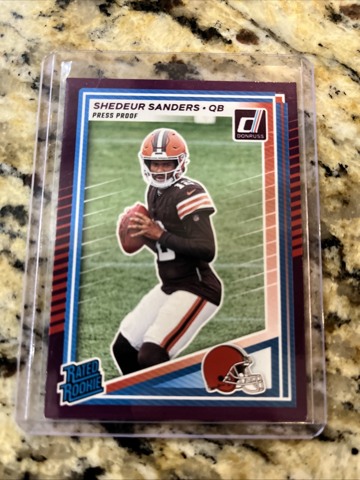 2025 Panini Donruss - Rated Rookie Shedeur Sanders #306 Purple Press Proof (RC)