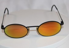Bolle 5503 Vintage Oval Sunglasses Black metal France Classic READ description