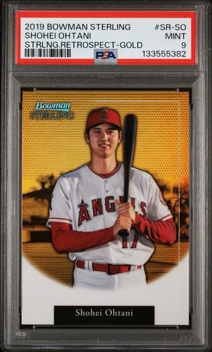 Shohei Ohtani 2019 Bowman Sterling Retrospect Gold /50 Angels #SR-SO SSP PSA 9