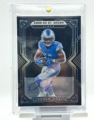 Panini 2022 Obsidian Amon-Ra St. Brown Detroit Lions Auto #38 /25