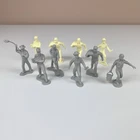 Marx 54mm Farmers Farm Set Figures Gray & Cream Lot of 12 Vtg 1950s/1960s