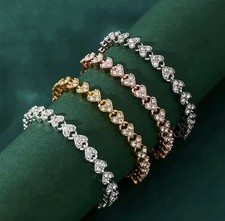 Herz Ketten-Armband mit klaren Steinen 18 19 ...