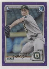 2020 Bowman Draft Chrome Purple Refractor 71/250 Dane Acker #BD-8 0h28