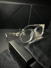 Chrome Heart glasses Crystal  Gold frames with clear lens