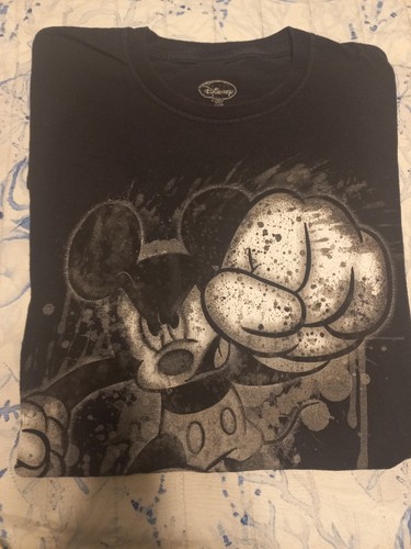 Mickey Mouse T-Shirt Men's Small Black Short Sleeve Power Fist Graphic Tee - Picture 9 of 9