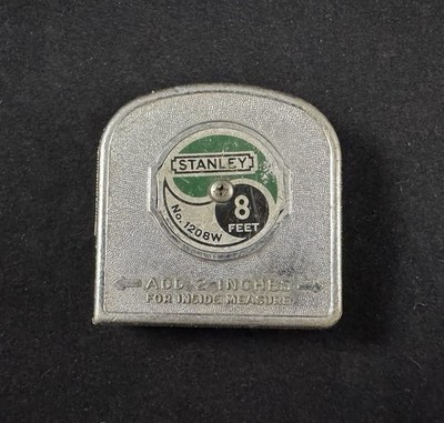 Vintage Stanley No. 1208W Tape Measure 8ft Rule - Made in USA