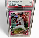 2021 Topps Chrome - Shohei Ohtani #159 Pink Refractor Mint PSA 9