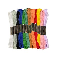 Embroidery Floss 12 Rainbow Color Skeins for Friendship Bracelet Cross Stitch
