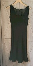 Evan-Picone Little Black Dress Size 4 Rhinestones Embellished Sheer Upper