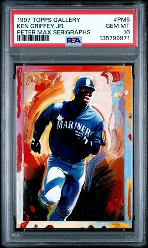 1997 Topps Gallery Peter Max Serigraphs #5 KEN GRIFFEY JR. PSA 10 GEM MINT HOF