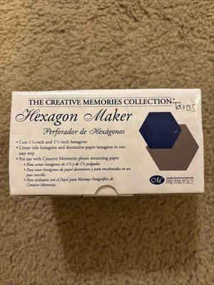 Creative Memories Mini Hexagon Maker 1-1/4'' & 1-1/2'' Paper Punch & Storage Box