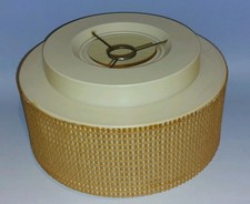 Vintage 60s 70s Drum Ceiling Lampshade Woven Effect Plastic 23cm