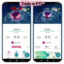 Pokemon *** Shiny Dynamax Gastly ***Tr'ade 20k or P'T.C (Pls read description )