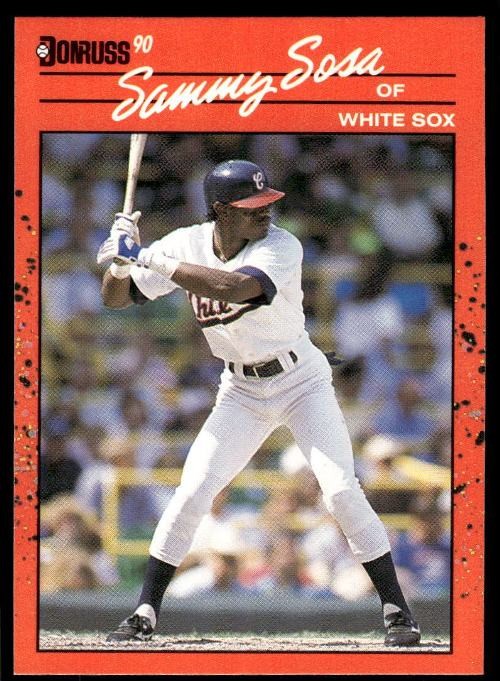 1990 Donruss 489 Sammy Sosa Rookie Chicago White Sox Baseball Card NM+