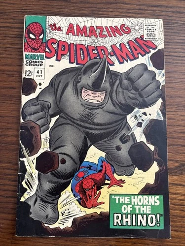 Amazing Spider-Man 41 - [Raw] First 🔑 appearance of the Rhino. VG+/VF. 5.0