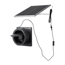 Solar Powered Fan, 25W Solar Panel with 220 CFM Airflow, Adjustable Panel Angle,