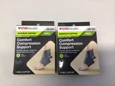 CVS Health Ankle Moderate Support Comfort Compression Support One Size 2 Pack