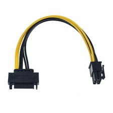 15 Pin SATA Power to 6 Pin PCIe PCI-e PCI Express Adapter Cable for Video Card