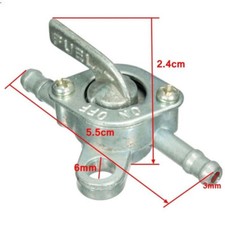 Rubinetto 2 vie 6mm benzina universale tubo moto minimoto atv quad scooter