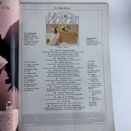 Victoria Magazine December 1988 Be Still Your Holidays With Love And Beauty Home - Picture 2 of 2