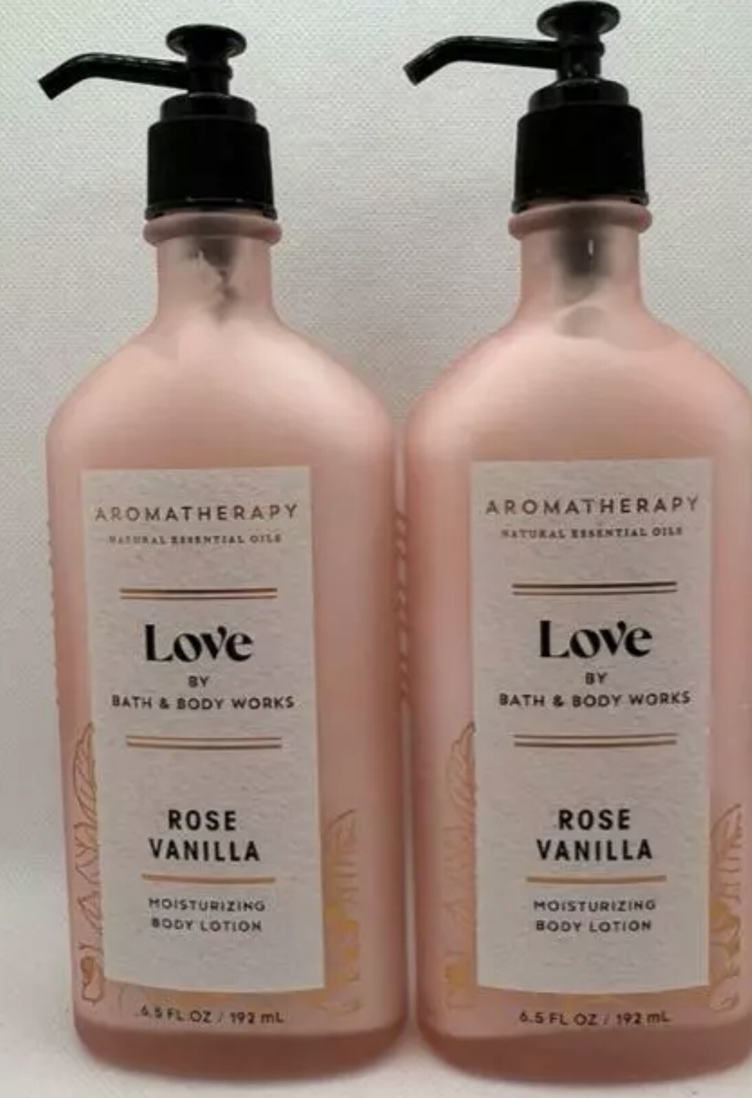 Bath & Body Works Aromatherapy Love Rose Vanilla Body Lotion 6.5 oz x2