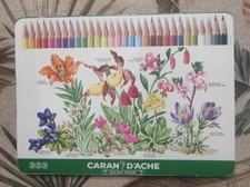 BOÎTE ANCIENNE DE  30 CRAYONS CARAN D'ACHE 333  SWISS MADE -  VIDE