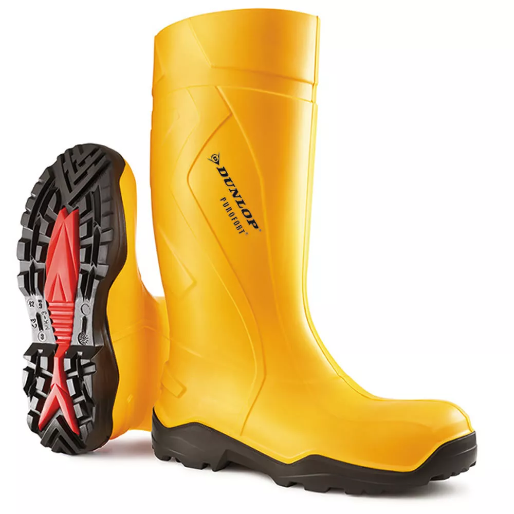 Dunlop Purofort Full Safety Work Wellington Thermo To 20 C Steel Toe Yellow