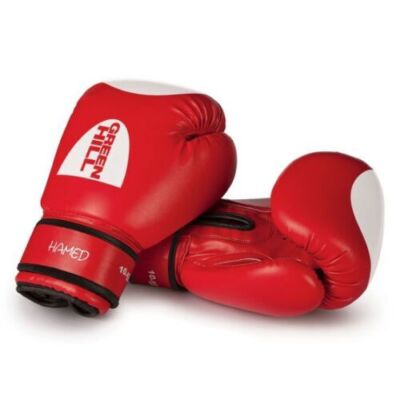 Green Hill Hamed with Target Boxing Gloves Leather Kickboxing Training Sparring