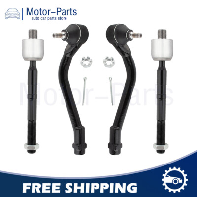 4xFront Inner & Outer Tie Rod Ends for Hyundai Azera Sonata Kia Optima Cadenza
