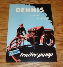 Original 1959 Dennis Fire Engine Trailer Pump Sales Brochure 59 TP3 SS3
