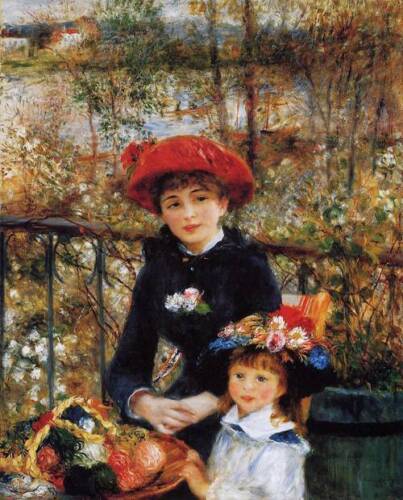 100% handmade oil painting Reproduction The Sister by Renoir PAR005 - Picture 1 of 2