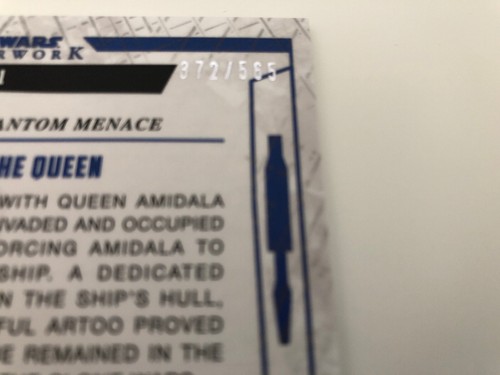 2017 Star Wars Masterwork Adv of R2-D2 Foil parallel insert card AR-1 (372/565) - Picture 2 of 2