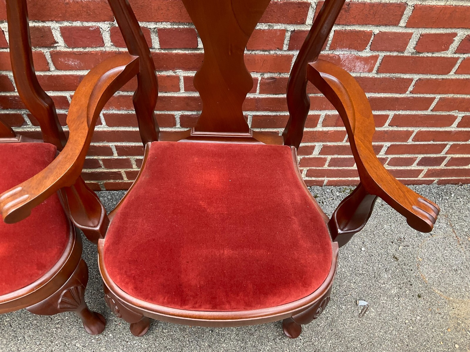 Six Craftique Mahogany Queen Anne Chairs eBay