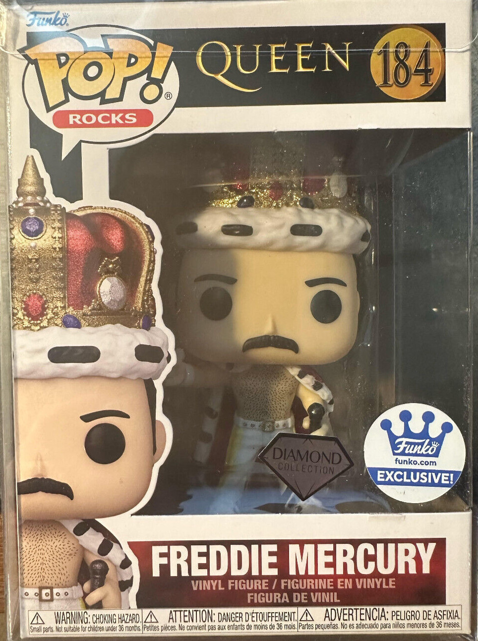Funko Pop: Queen Freddie Mercury 184 Diamond Collection Funko.com Exclusive