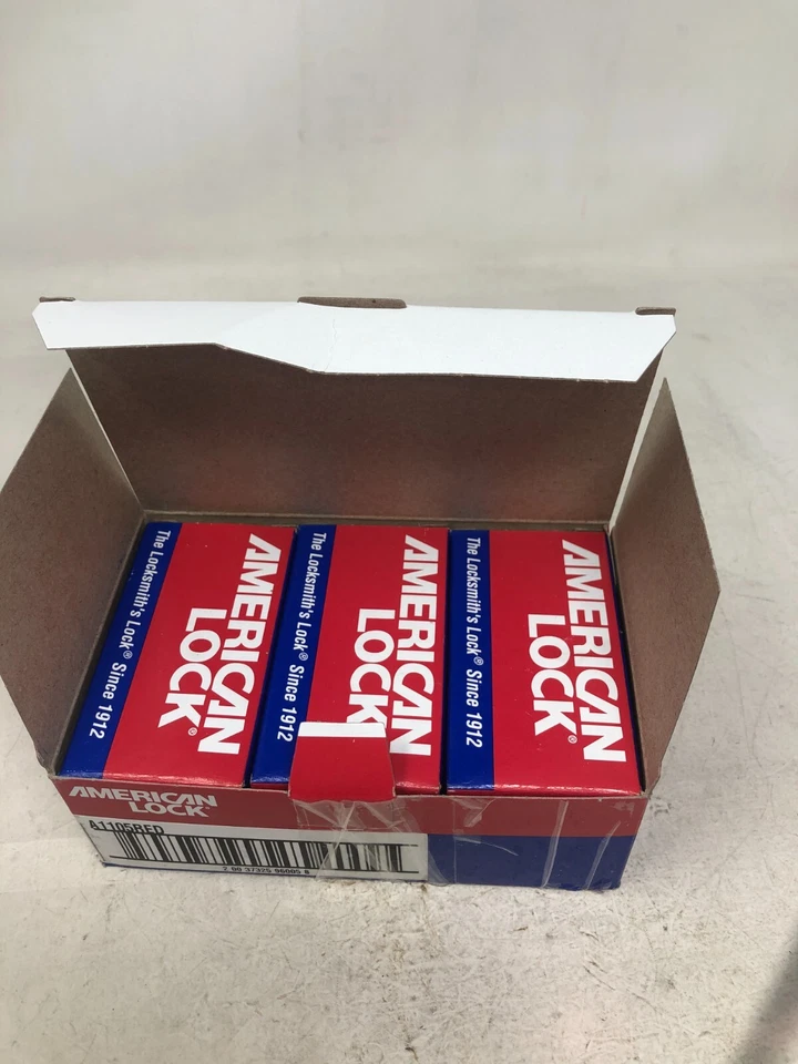 AMERICAN LOCK A1105RED Lockout Padlock,KD,Red,1-7/8"H PK 6 - Image 3 of 4