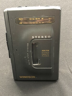Windsor AM/FM Stereo Cassette Player Model CS-700N Black NO Headphones