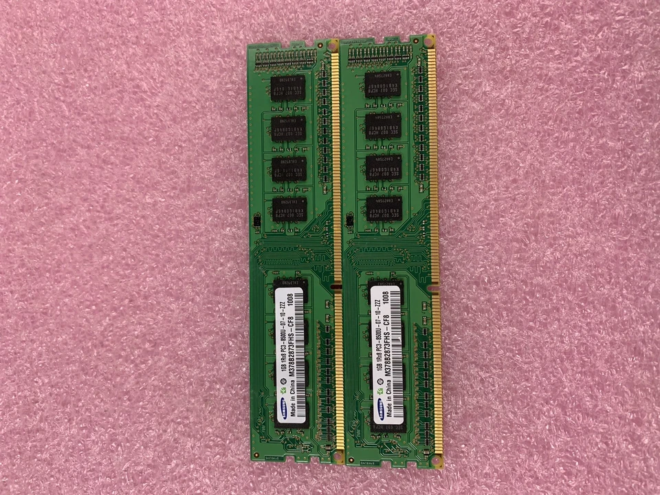Lot( 2 ) 1GB Samsung M378B2873FHS-CF8 1Rx8 PC3-8500U Desktop RAM Memory - Image 2 of 4