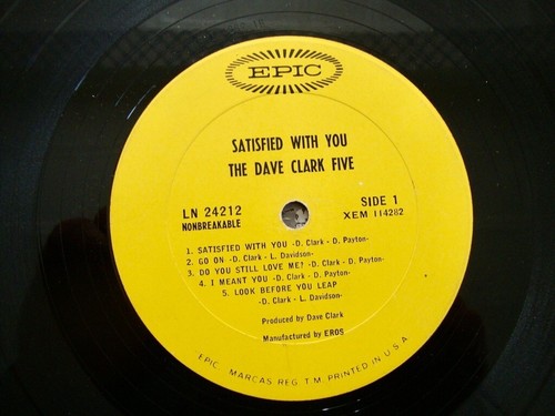 The Dave Clark Five-Satisfied With You ORG 1966 LP MONO LN-24212 VG+ - Picture 4 of 4