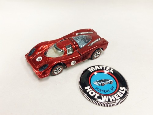 HOT WHEELS RED LINE PORSCHE 917 BRIGHT RED w WHITE INT C9 WITH BADGE WOW