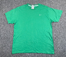 VTG Nike Swoosh T-Shirt Adult Large Green USA Made Y2K Gray Tag Check Embroidery