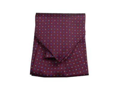 Ascot Klassiker Seide Bordeaux Beige Hellblau Cashe mit Herren Made in Italy
