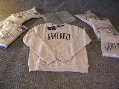 Gant Women Jumper Sweater Pullover  Sweatshirt**GRAY MELANGE**SMALL