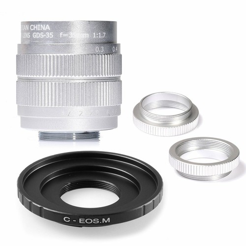 Fujian 35mm f/1.7 C Mount CCTV Lens for NEX EF-M M4/3 FX mount Mirrorless Camera - Picture 7 of 8