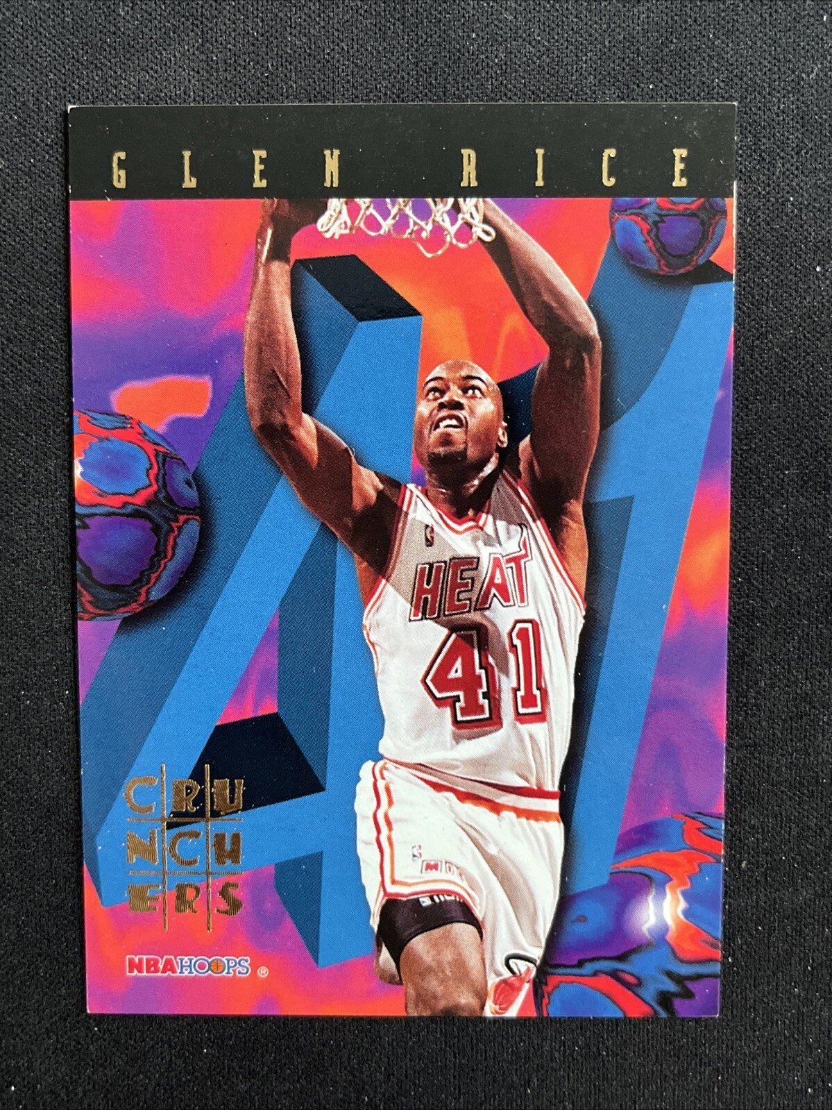 1995-96 NBA Hoops Number Crunchers Glen Rice Miami Heat #20