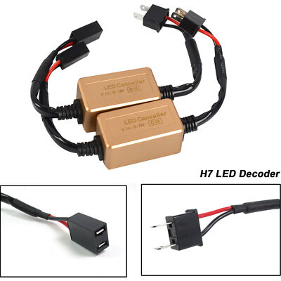H7 LED Headlight Canbus Decoder Adapter Anti-Flicker Flash Error Canceler