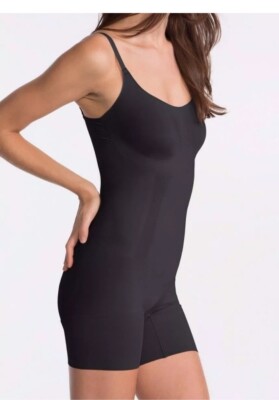  SPANX  Mid-Thigh Bodysuit Very Black Size 3x Color Black *NWT*